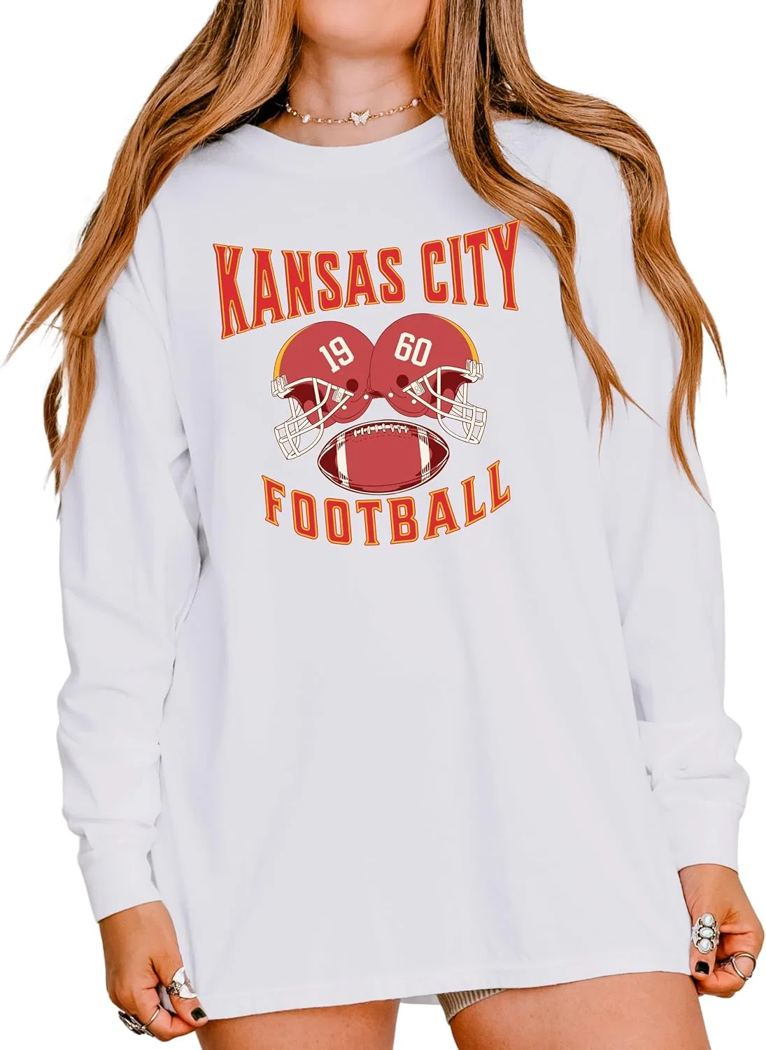 Футболка с логотипом Kansas Football Premium Vintage, White