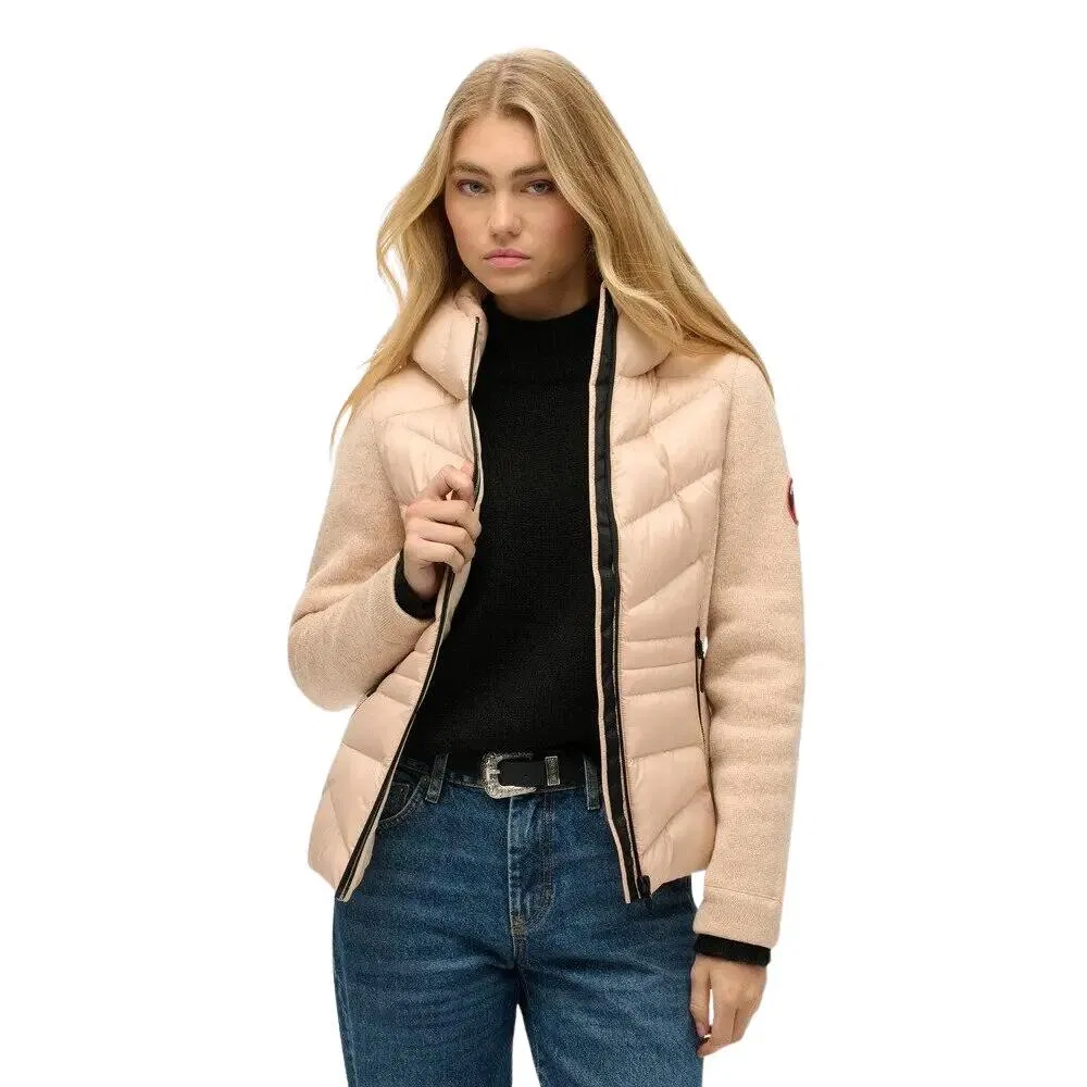 Женская стеганая куртка с капюшоном Superdry Storm Hybrid, Beige / Brauner Ton — фото 2