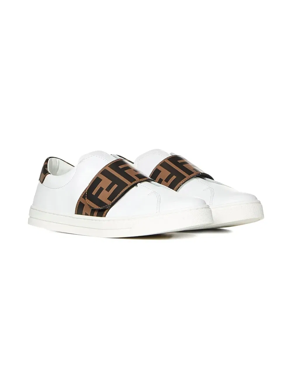 Кроссовки с логотипом Fendi Kids, белый