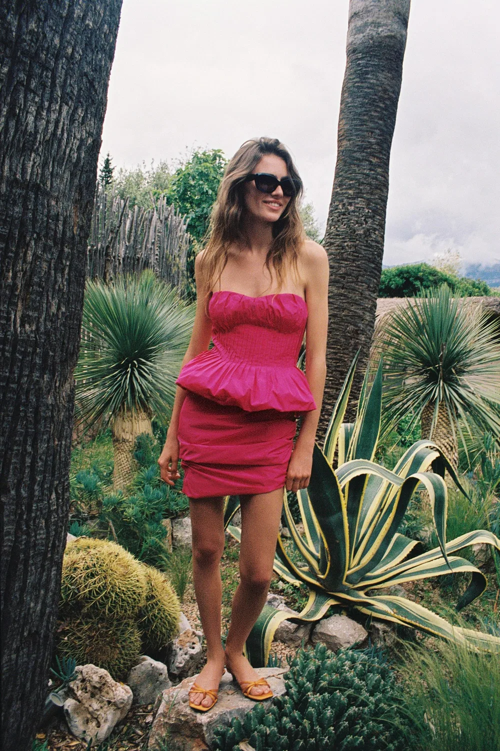 МИНИ-ПЛАТЬЕ-БАНДО ZARA, Fuchsia