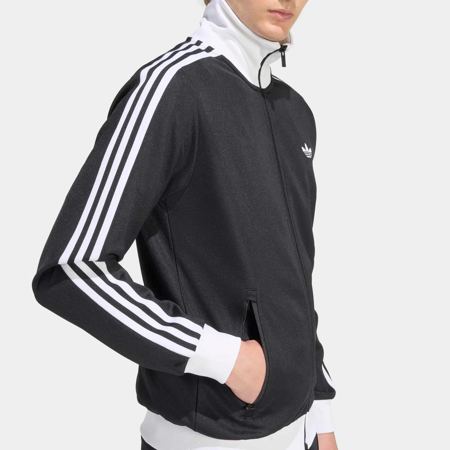 Мужская олимпийка с воротником-стойкой Adidas Originals, Black — фото 4