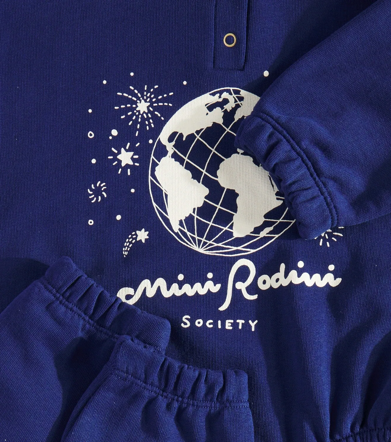 Комплект из комбинезона и брюк из хлопка Baby Society Mini Rodini, синий — фото 3