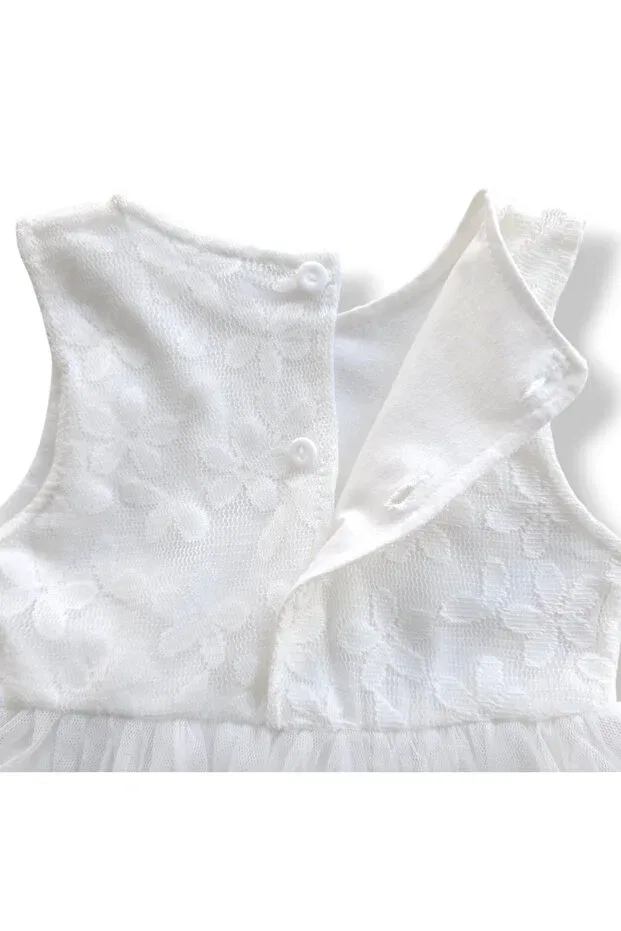 Детское платье для девочек кружевное Becol Baby, Ecru — фото 4