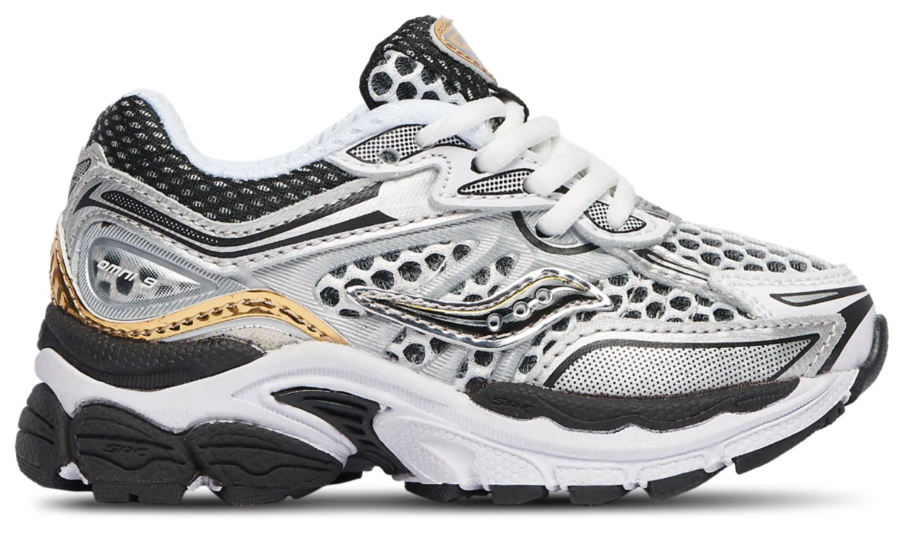 Кроссовки для мальчиков Omni 9 Saucony, цвет Silver/Gold