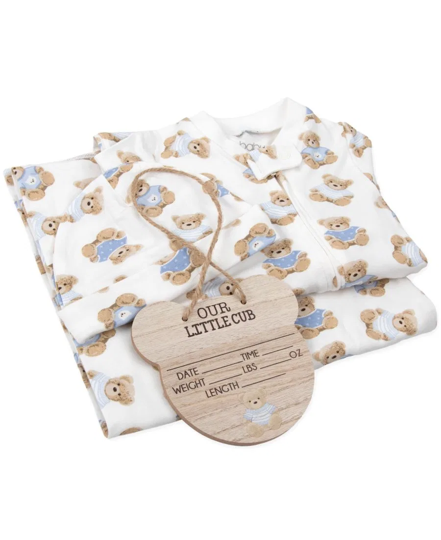 Комплект из 4 предметов для новорожденного с медвежонком Baby Essentials, Navy — фото 3