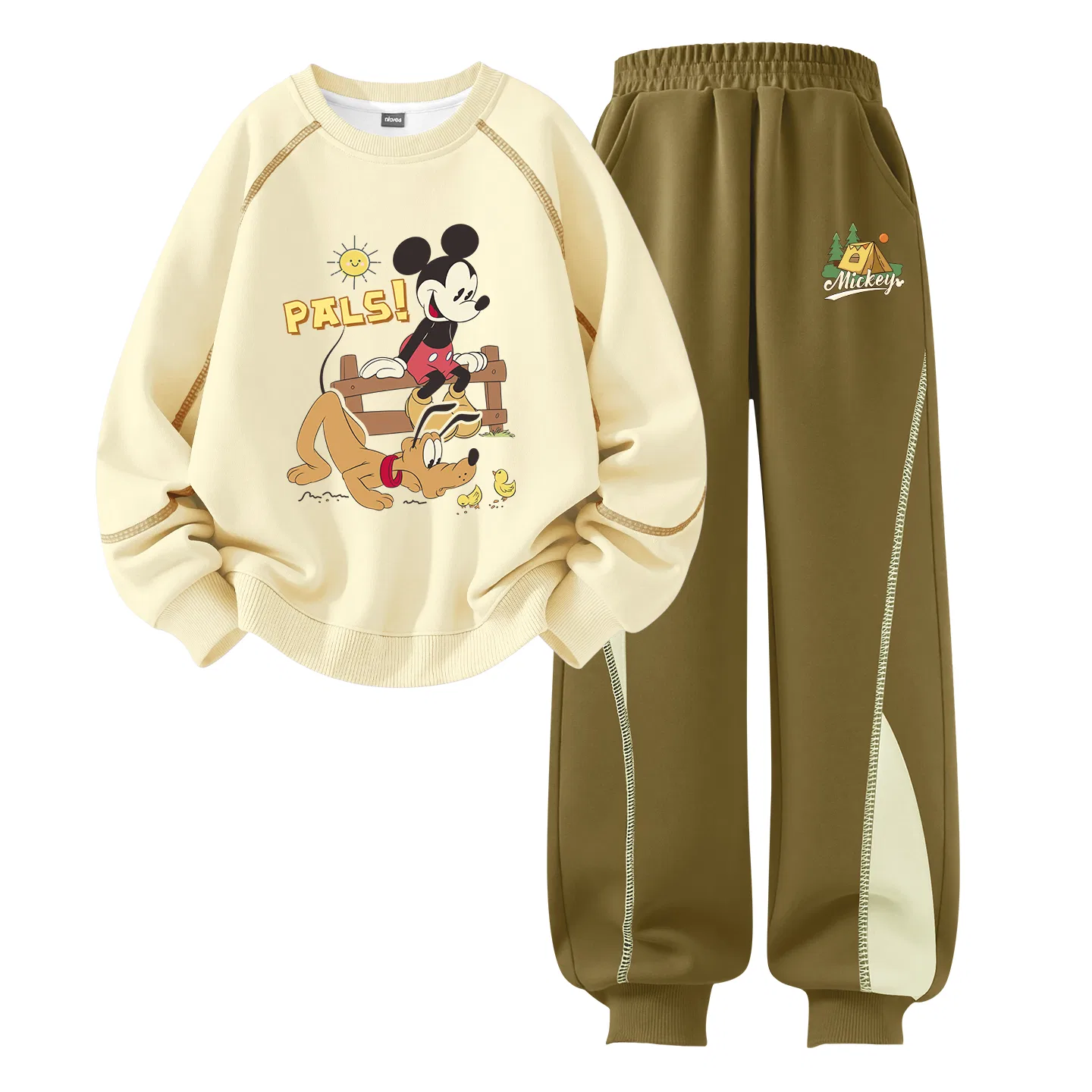 Детский спортивный костюм с круглым вырезом Disney, Di Natural Biscuit Yellow+Di Tent K Light Chestnut Brown