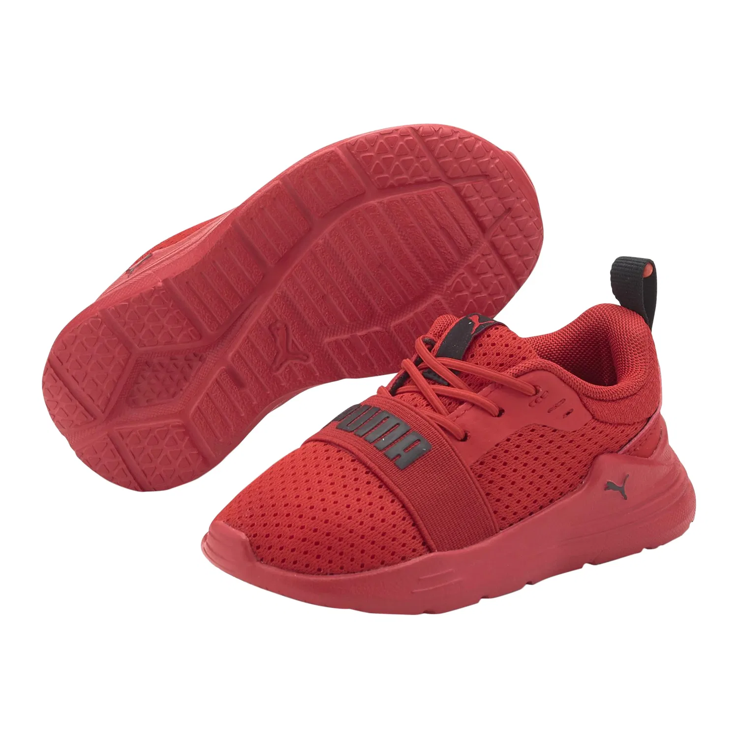 Кроссовки низкие детские на шнуровке Wired Run Ac Puma, красный — фото 2