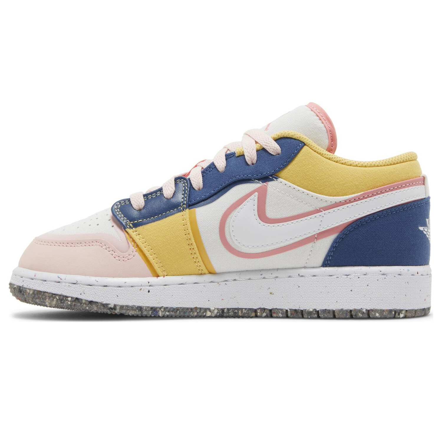 Кроссовки Air Jordan  1 Low SE GS 'Multi-Color Canvas', Белый — фото 3