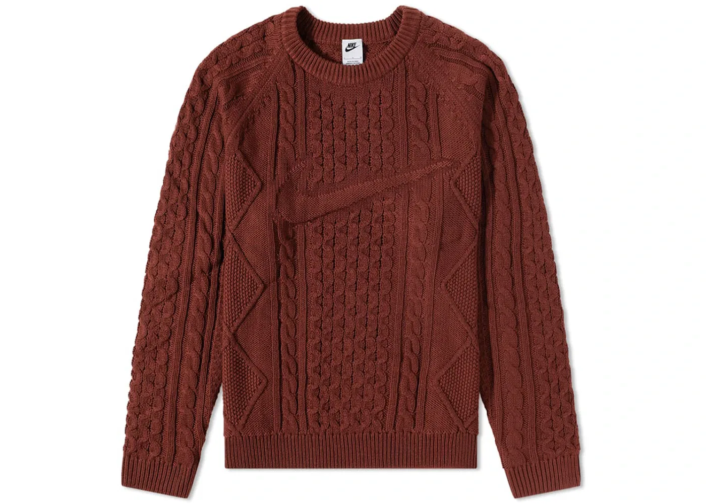 Мужской свитер крупной вязки Nike Life Cable Knit Sweater Nike, Brown
