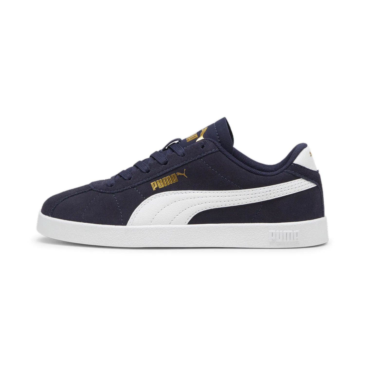 Детские кроссовки из замши Puma Club II Jr Puma, Weiss Blau — фото 3