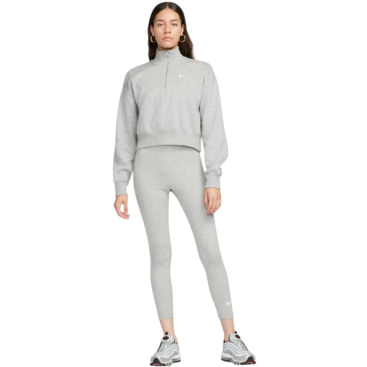 Женские леггинсы с высокой талией Nike Sportswear Classic, Grau — фото 4