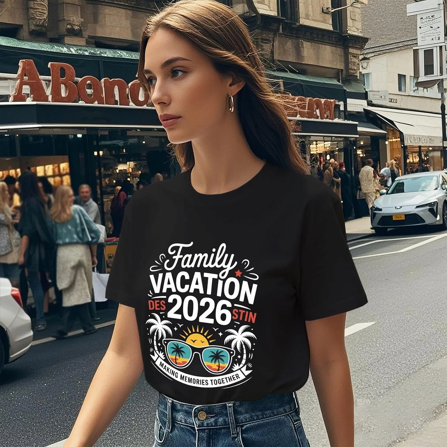 Мужская футболка с графическим принтом Family Cruise, Allblack — фото 3