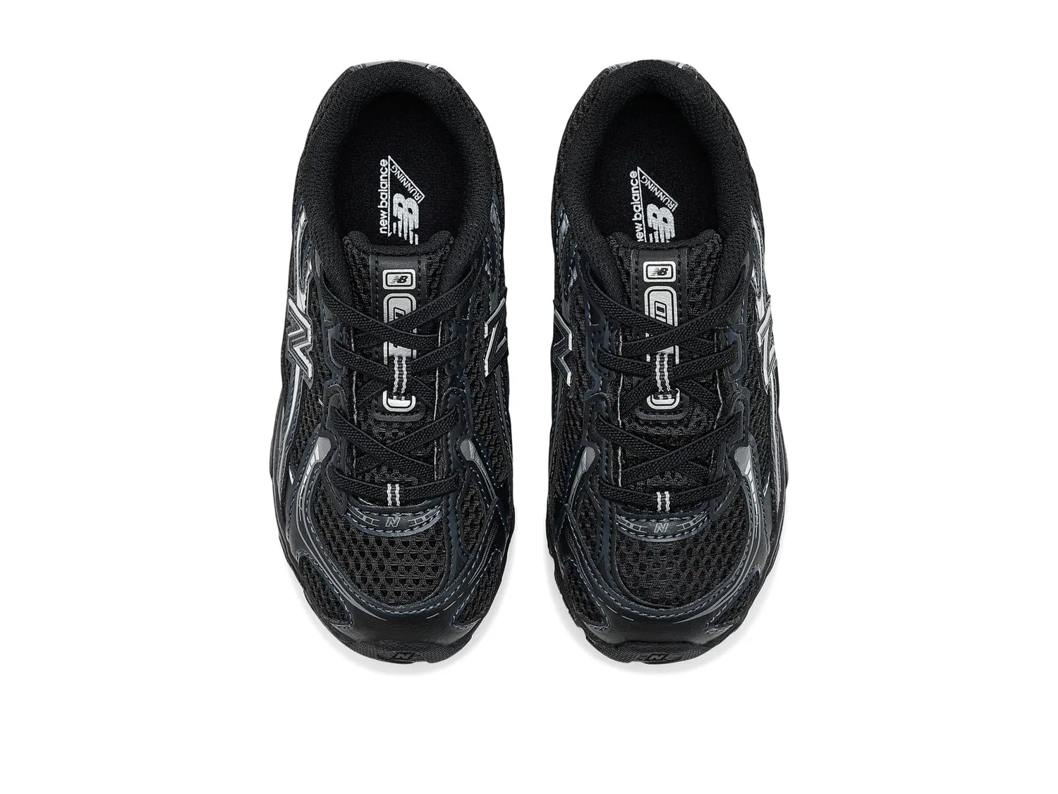 Кроссовки 740 Bungee Lace (для младенцев и малышей) New Balance Kids, Black/Silver Metallic — фото 3