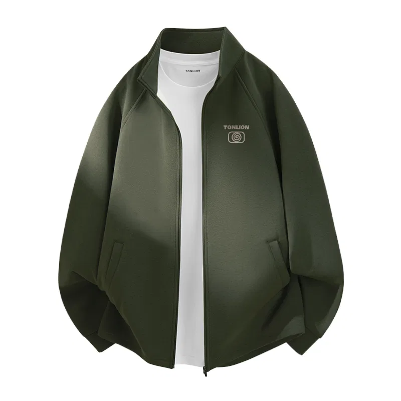 Детская куртка с воротником-стойкой Tonlion, Цвет: Military green(tbStarry Night Covenant Badge)