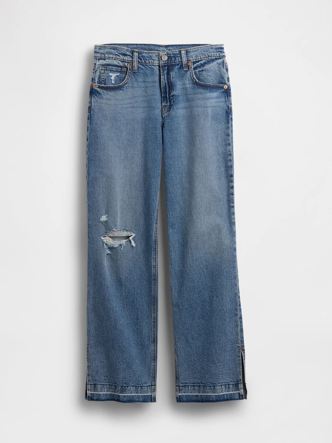 Джинсы свободные '90s Loose Split-Hem Gap, Medium Wash