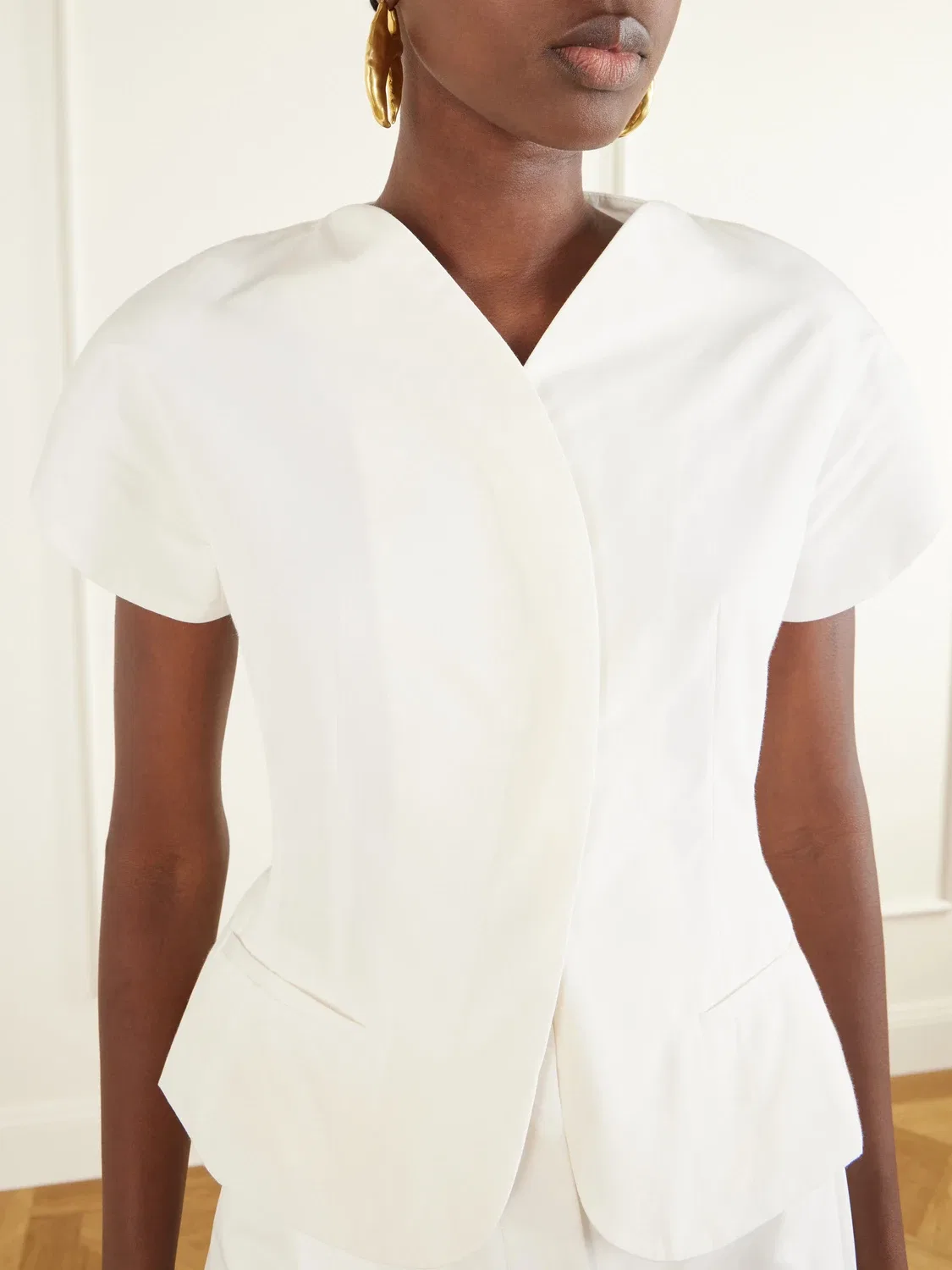 Блейзер La Veste Ovalo из файля Jacquemus, белый — фото 4