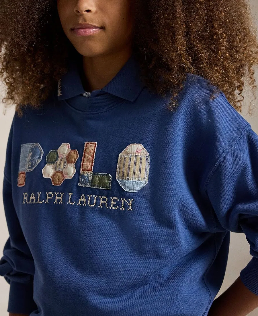 Детский свитшот с длинным рукавом, с аппликацией Polo Ralph Lauren, Old Royal — фото 2