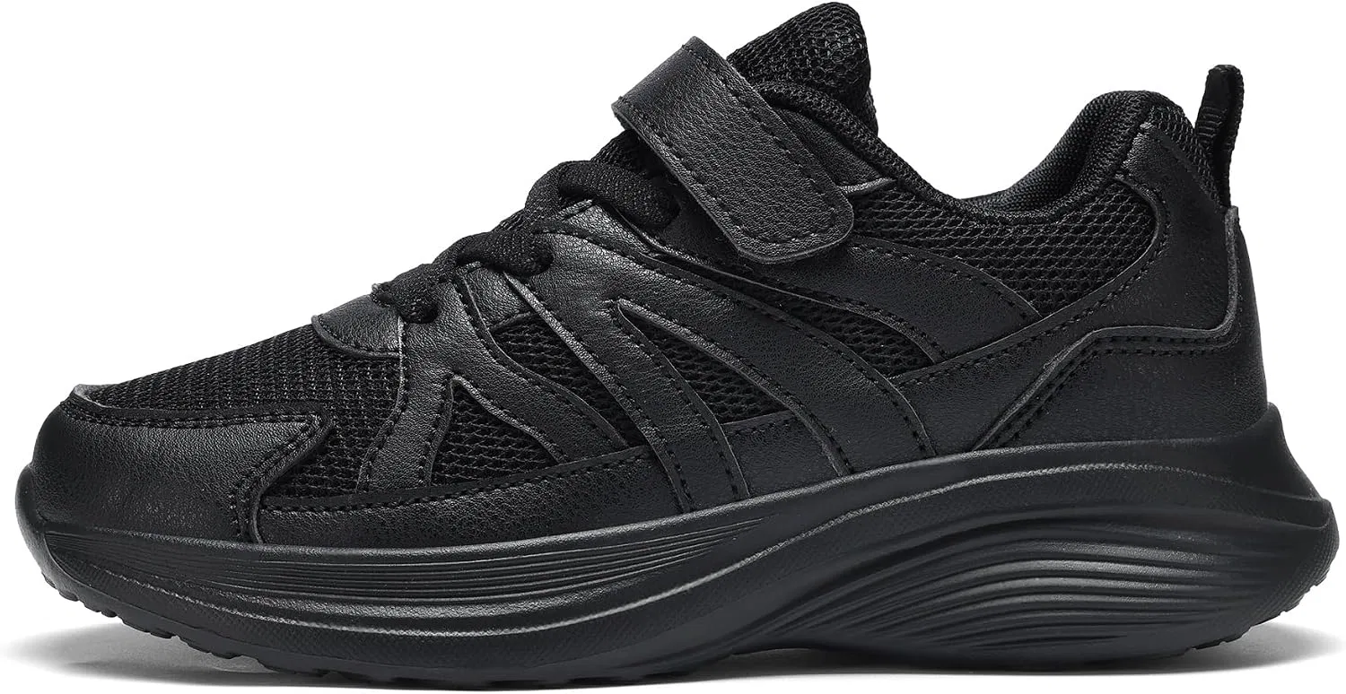 Детские кроссовки для девочек дышащие Santiro, All Black — фото 2