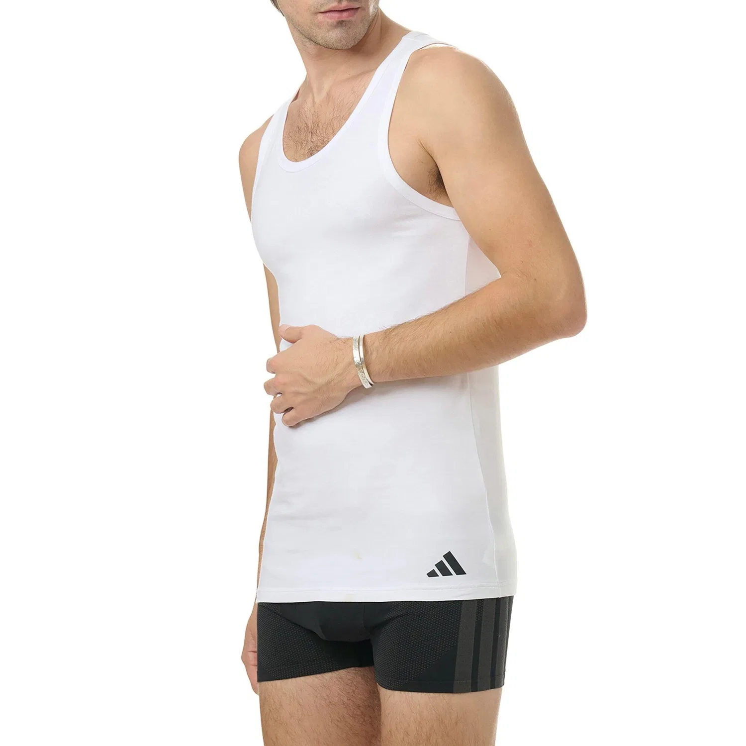 Мужская белье-майка Active Flex Cotton 4PK Adidas, Weiss — фото 4