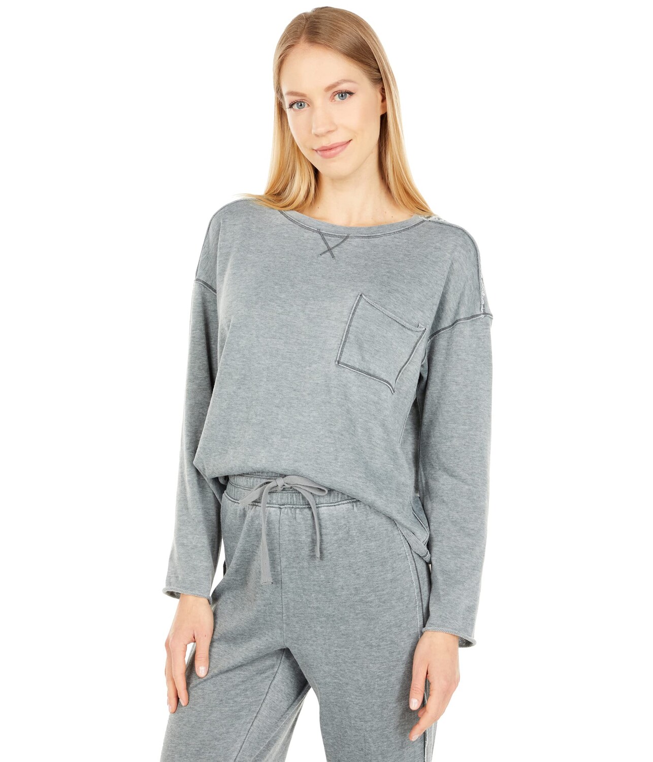 

Пуловер Splendid, Costa Mesa Burnout Raw Edge Sweatshirt, Серый, Пуловер Splendid, Costa Mesa Burnout Raw Edge Sweatshirt