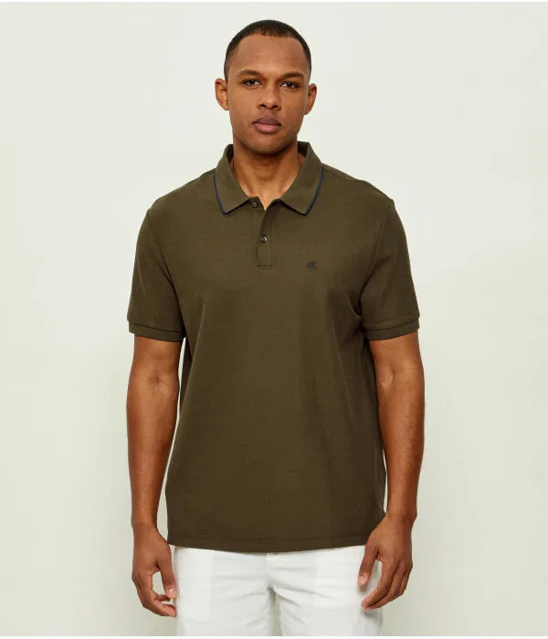 Мужское поло Regular Fit Calvin Klein, зеленый