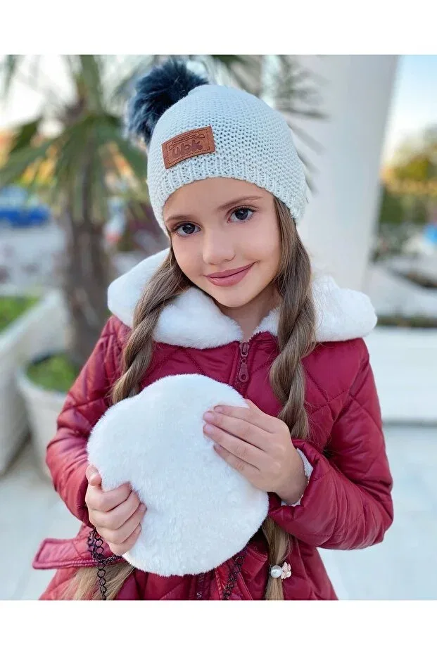Детское зимнее пальто для девочек стеганое Star gogo kids Tinimini Baby Giyim, Burgundy — фото 3