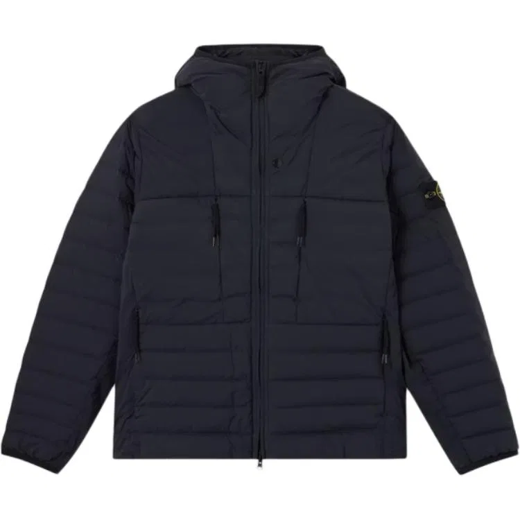 Мужская куртка пуховик с капюшоном STONE ISLAND, Marine Blue