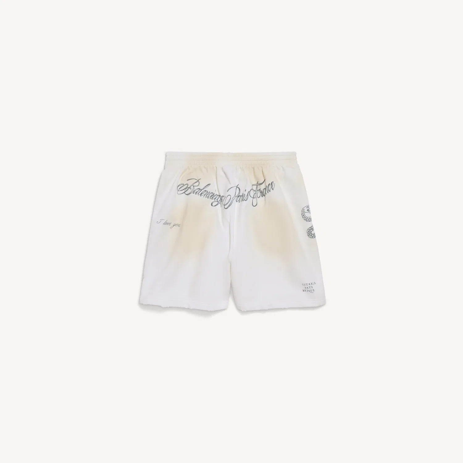 Мужские классические шорты свободного кроя Relaxed Fit от Ink в белом цвете BALENCIAGA, белый — фото 2