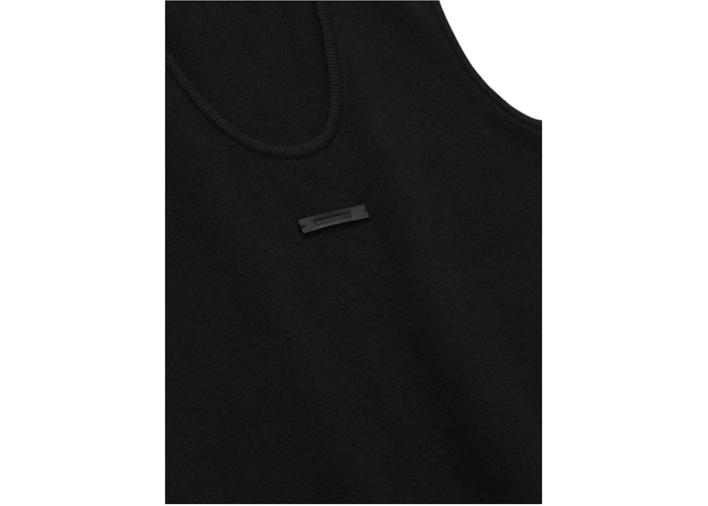Женский топ-майка Essentials Rib Tank Fear of God, Vintage Black — фото 3