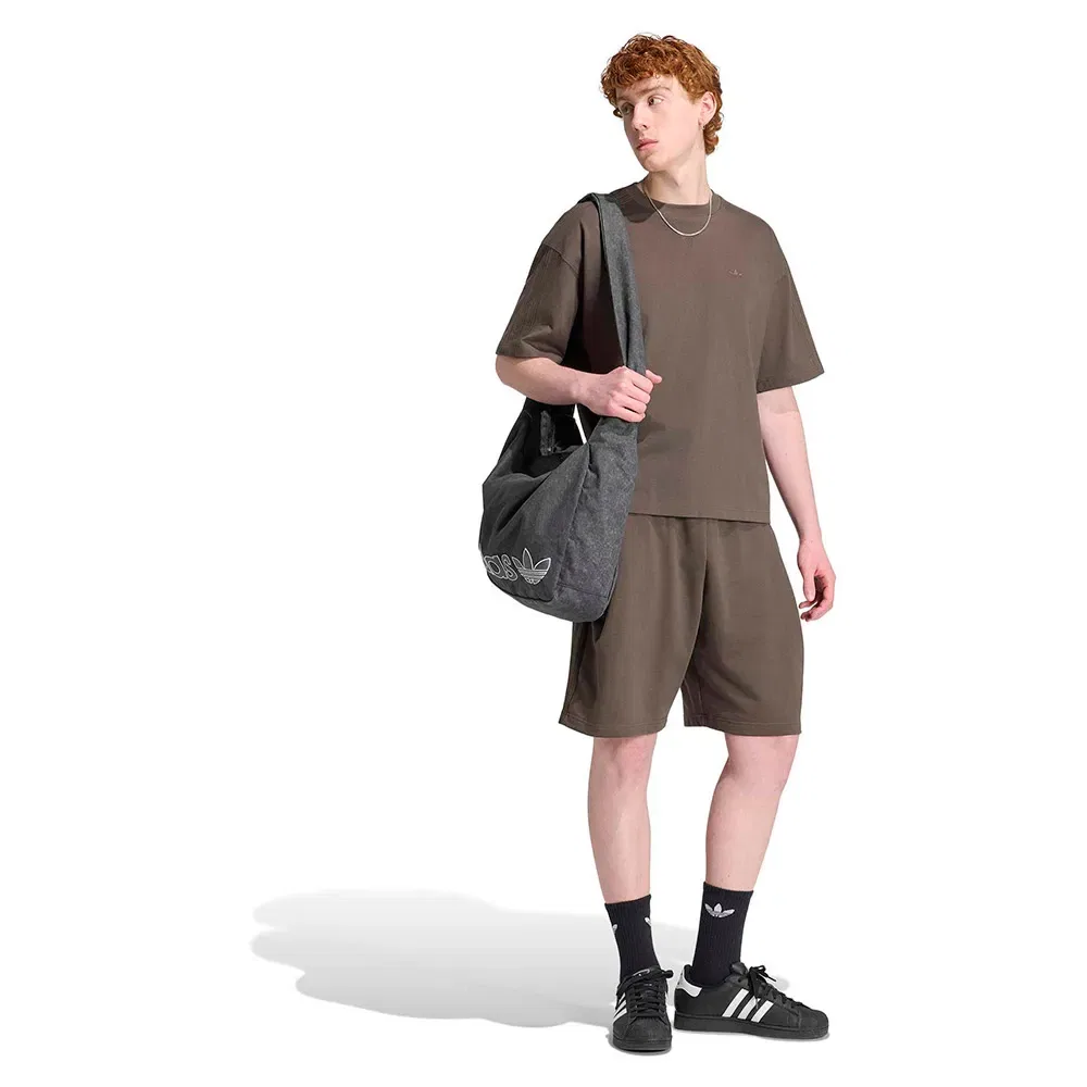 Футболка с коротким рукавом Premium Essentials Adidas Originals, коричневый — фото 4