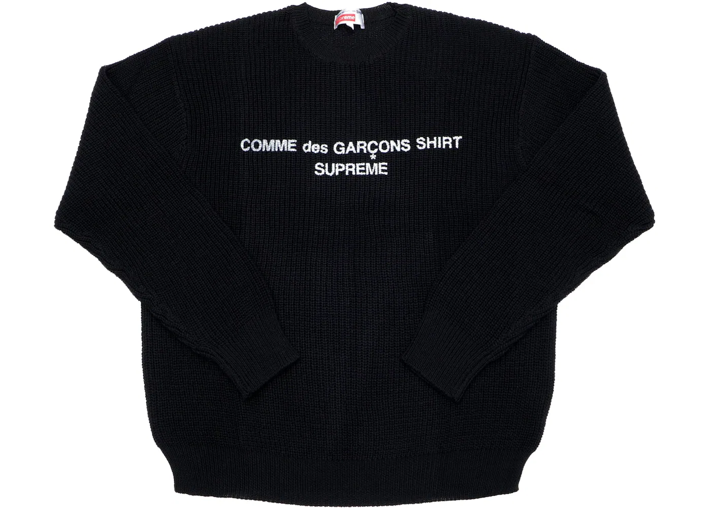 Мужской свитер с принтом Supreme Comme des Garcons SHIRT Sweater, Black
