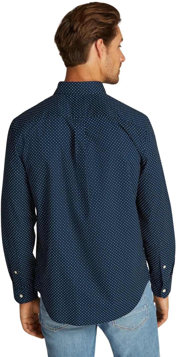 Мужская рубашка с принтом в горошек Tommy Hilfiger, Blue (Night Sky / Multi Dot) — фото 2
