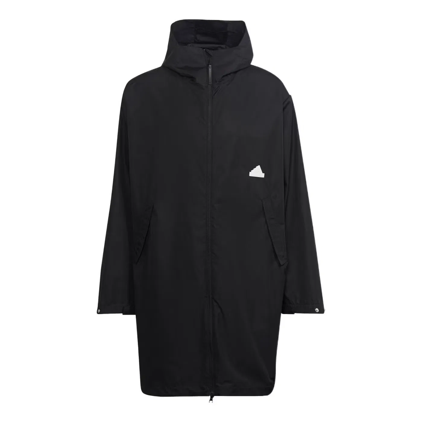 Куртка-ветровка с капюшоном Adidas, черная