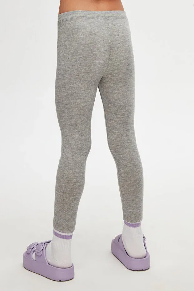 Детские леггинсы для девочек хлопковые Basic Lovetti, Cool Gray — фото 4