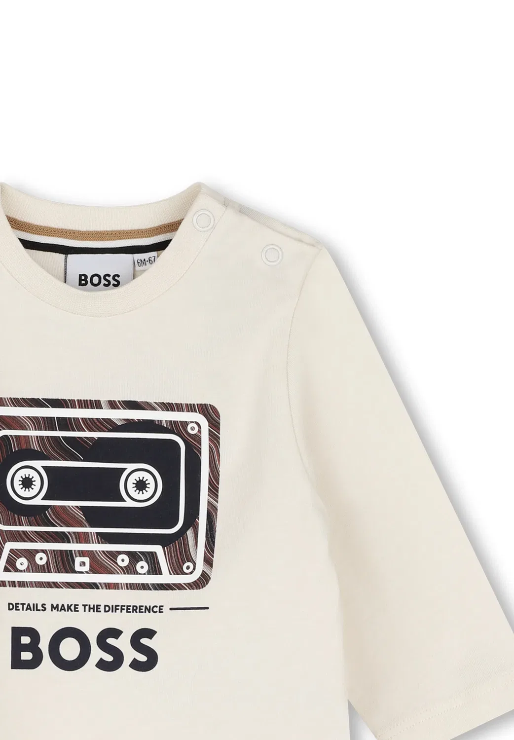 Tee-Shirt manches longues - футболка с длинными рукавами Boss Kidswear, Ivory — фото 3