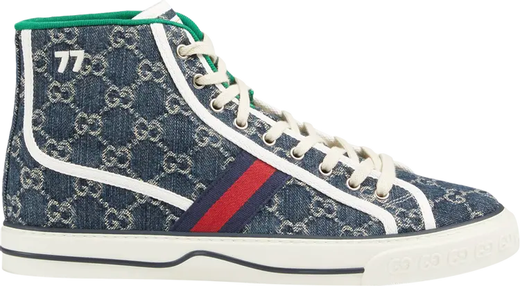

Кроссовки Gucci Tennis 1977 High Denim, синий