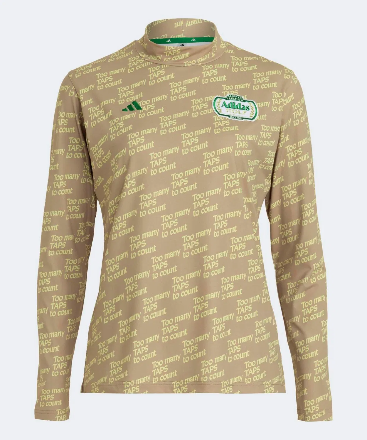 Женская длинная футболка с принтом CHIP Mock Neck Adidas, Золотой