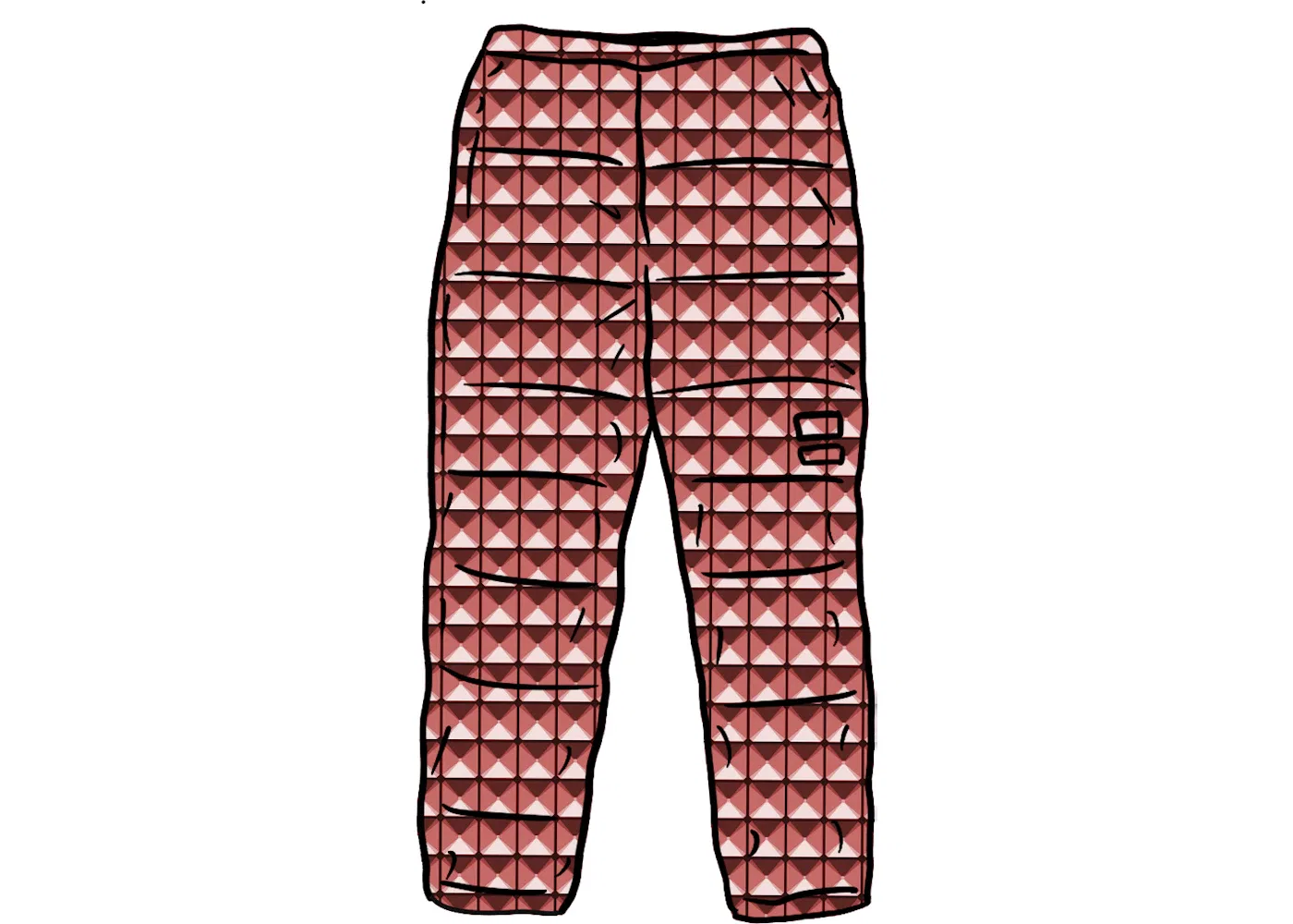 Мужские штаны с принтом The North Face Studded Nuptse Supreme, Red