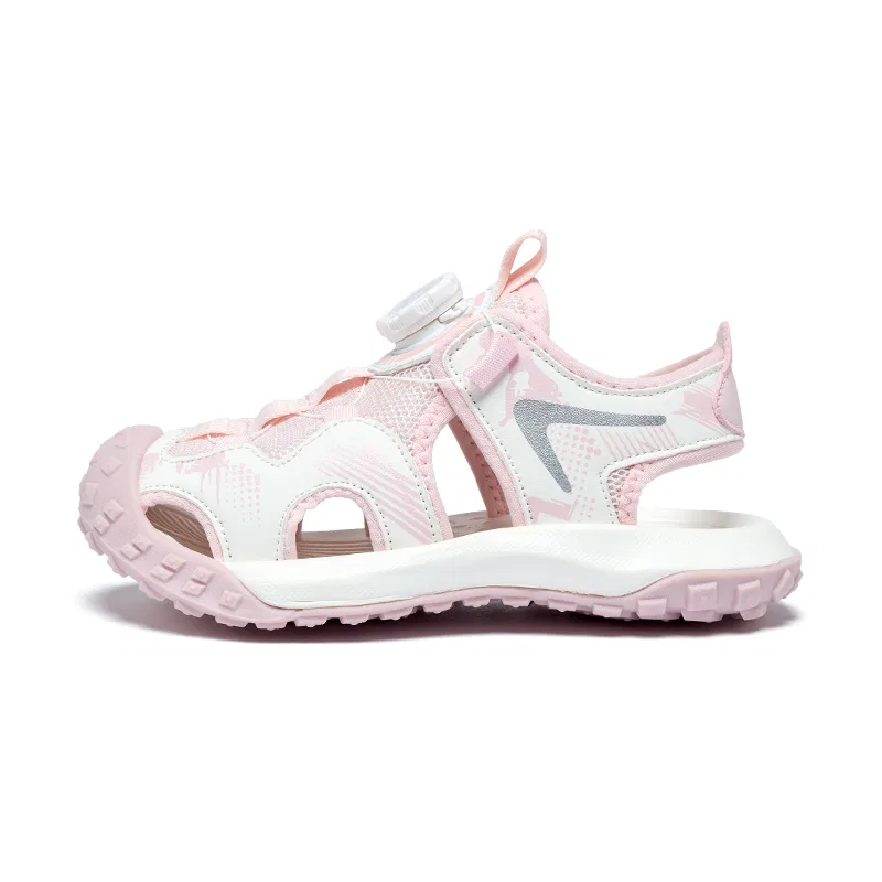 Детские сандалии с закрытым носком, модель ABC KIDS, Raw White/Soft Pink