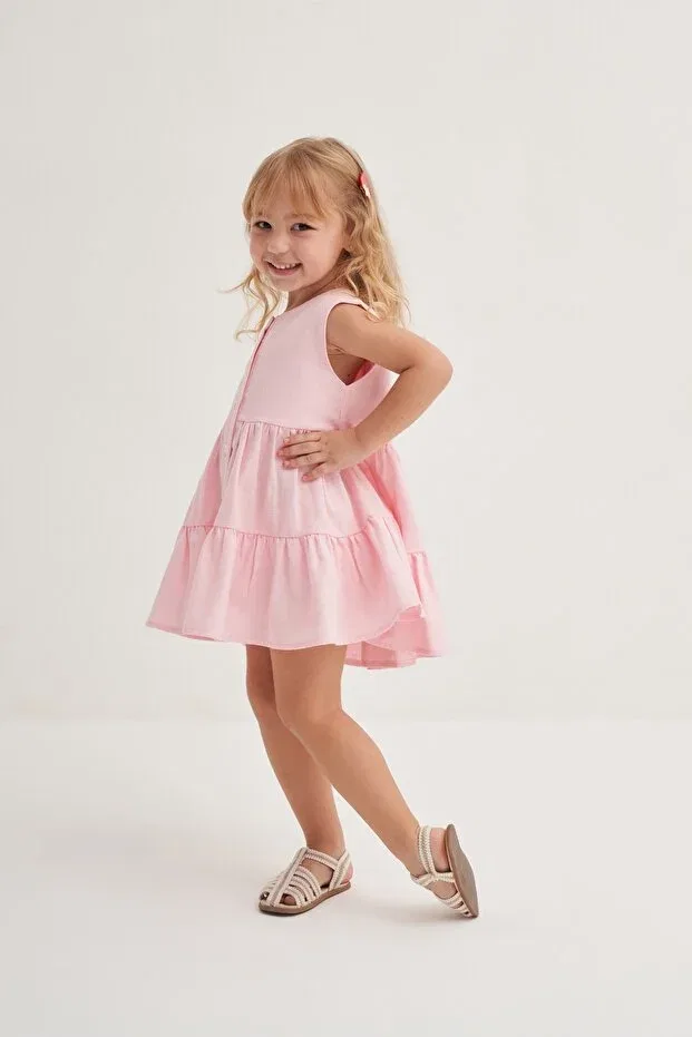 Детское платье для девочек хлопковое Elegant Generic Brands, Pink — фото 3