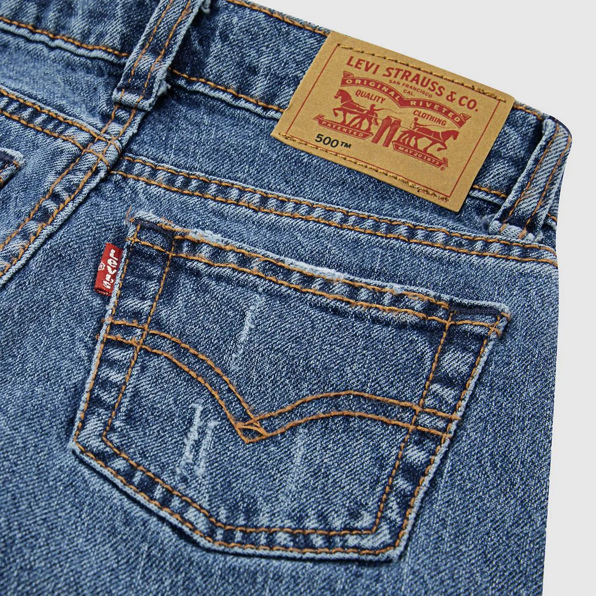 широкие джинсы 578 для мальчиков 2-4 лет Levi's, Blazing Blue - Dark Wash — фото 4