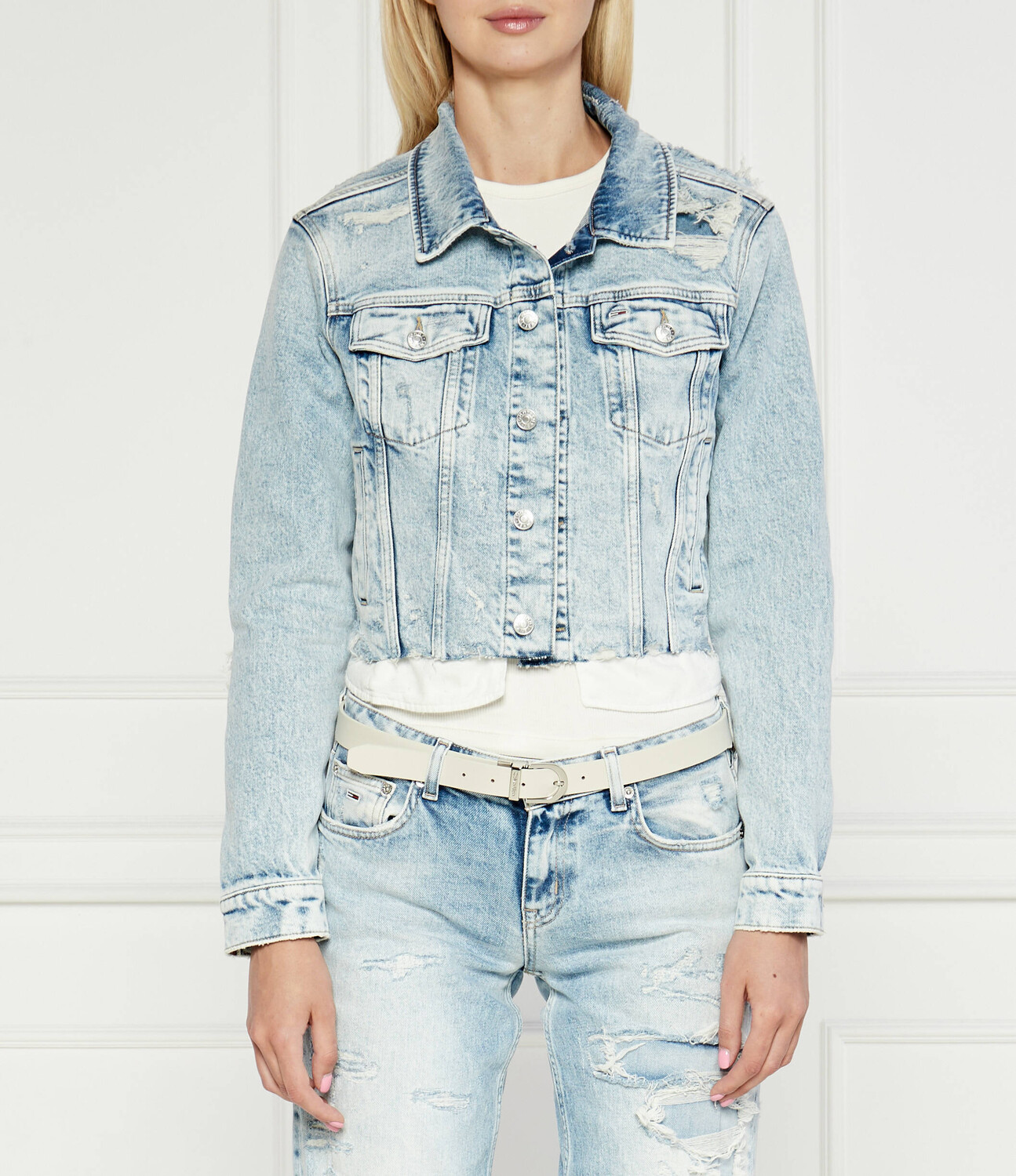 

Куртка Tommy Jeans Regular Fit, небесно-голубой