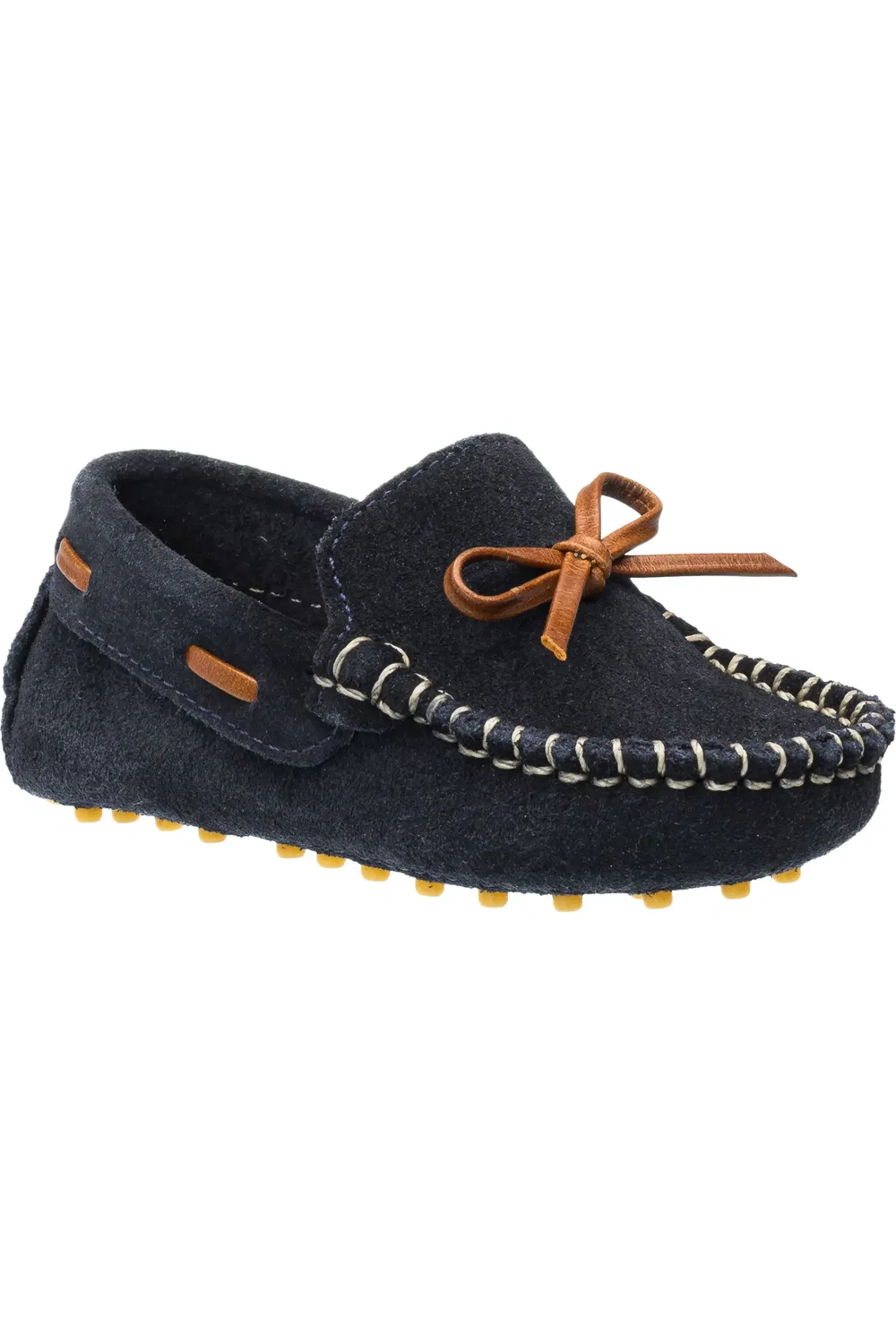 Детские туфли лоферы на мягкой подошве Driving Loafer Elephantito, Suede Blue