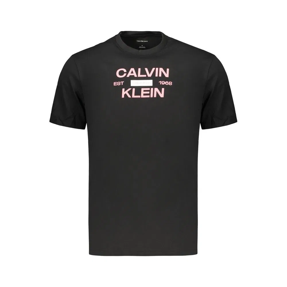 Мужская футболка с коротким рукавом с принтом логотипа Calvin Klein, Black
