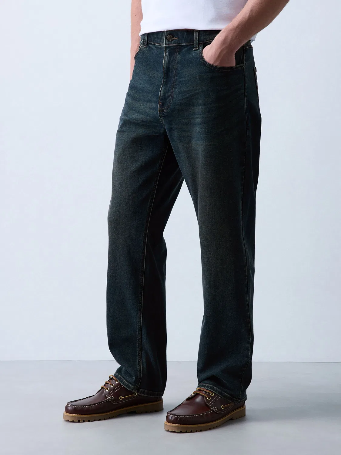 Next Джинсы прямого кроя Green Tint Essential Stretch