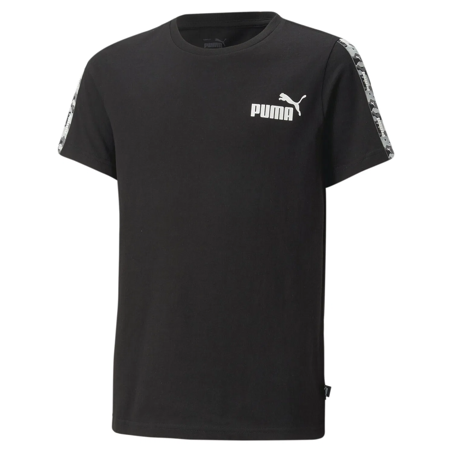 Детская футболка с камуфляжным принтом Essentials Tape Camo Puma, Schwarz