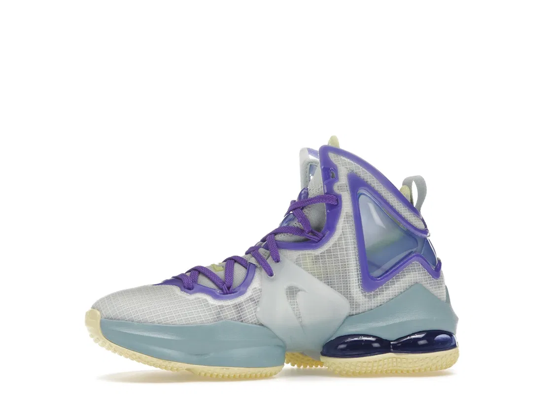 Детские кроссовки для баскетбола Nike LeBron 19, Aura/Citron Tint — фото 3