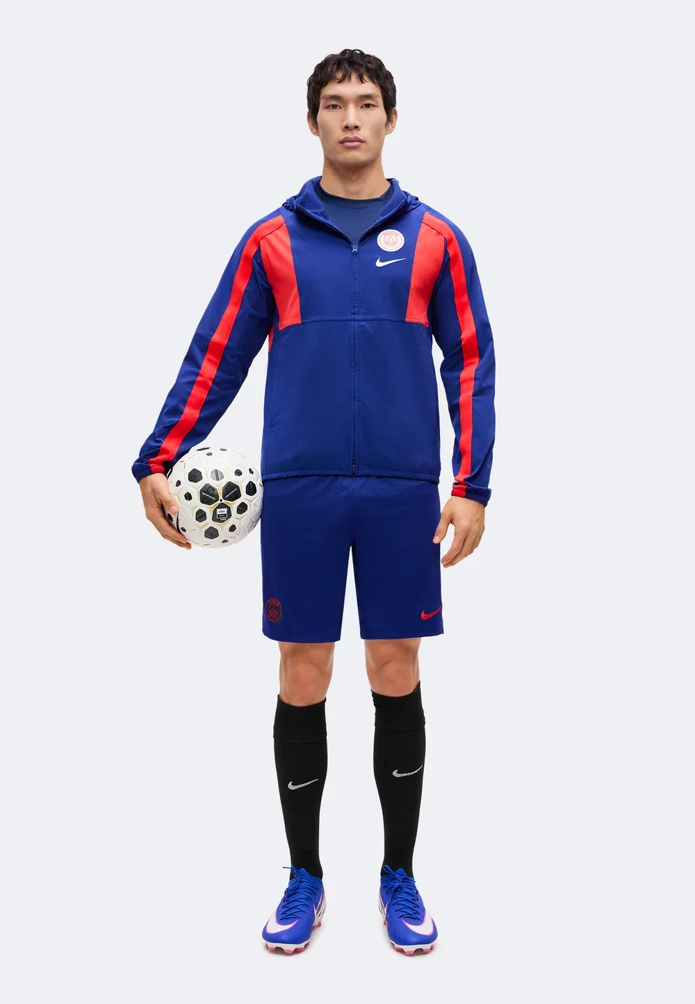 Короткие шорты ПСЖ - клубная одежда Nike Performance, Deep Royal Blue/Global Red — фото 2