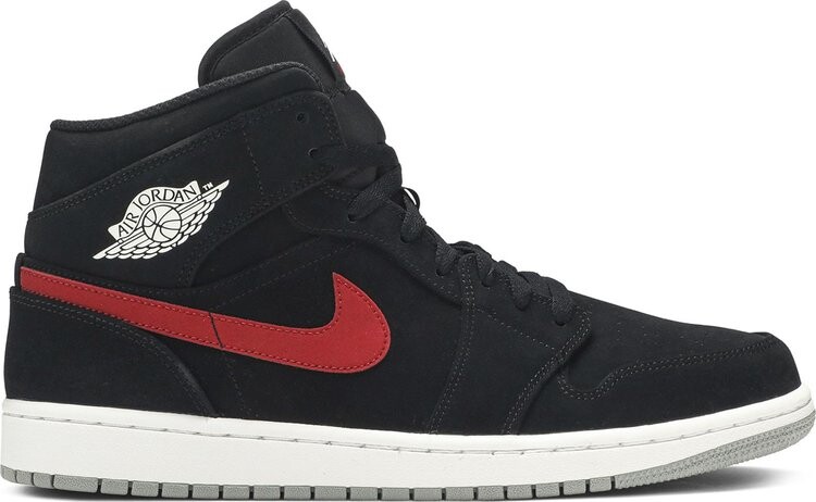 

Кроссовки Air Jordan 1 Mid Multicolor Swoosh Black, черный