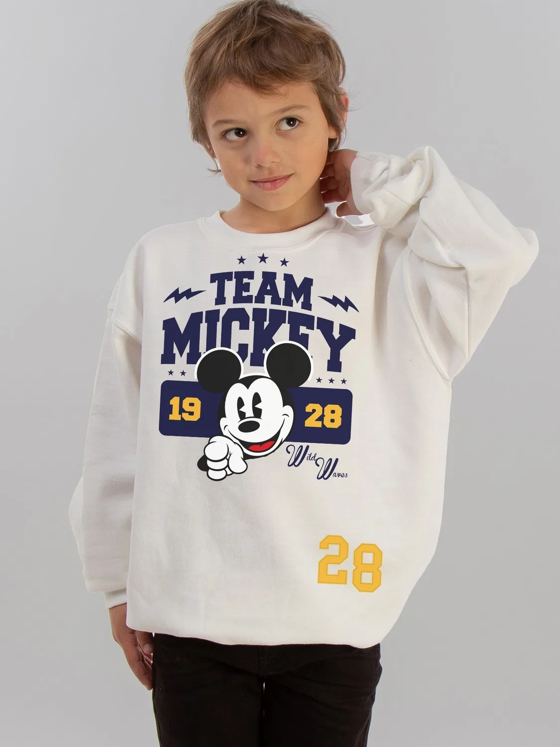 Свитшот с принтом Team Mickey Rags & Rascals, белый
